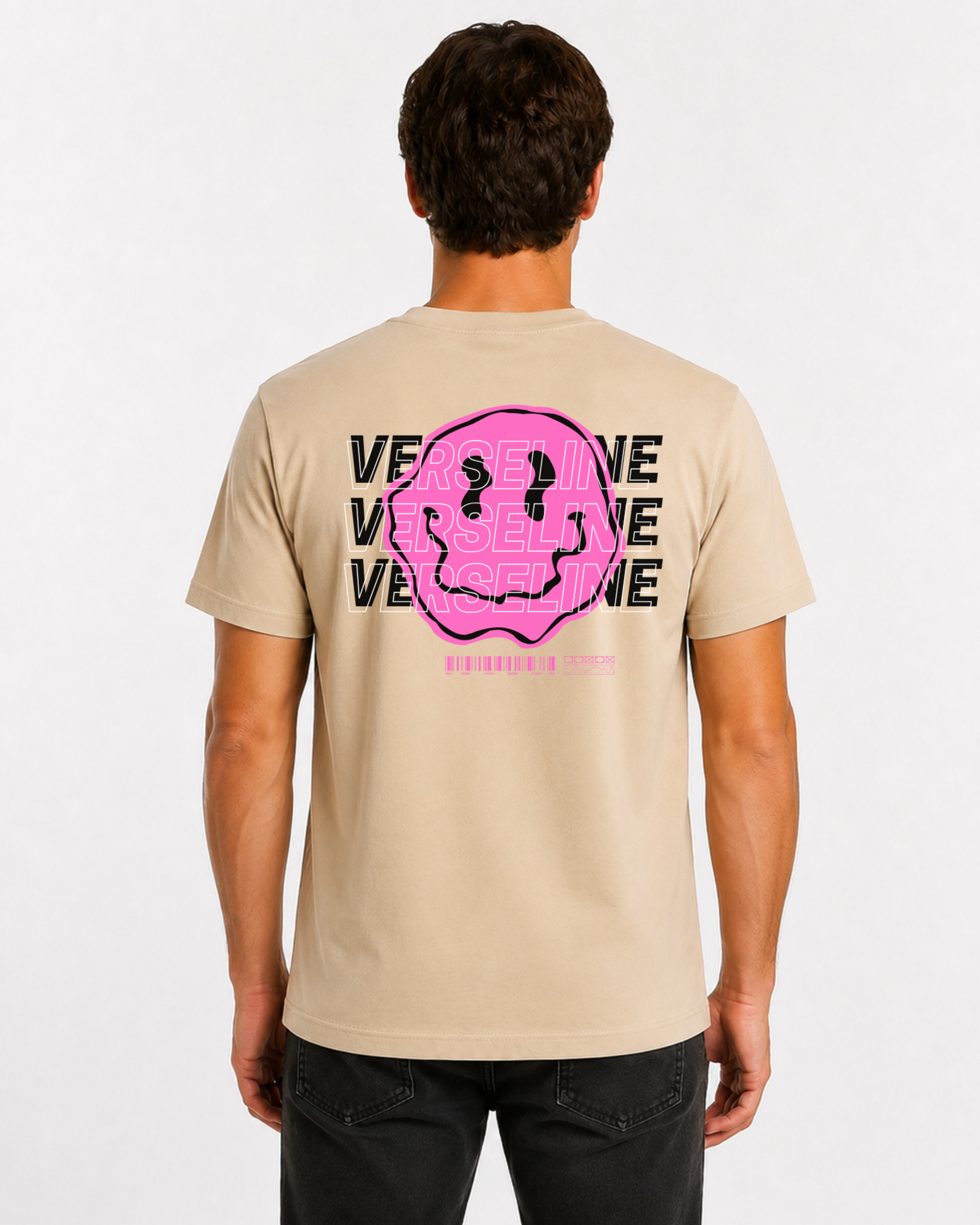 BEIGE BASIC T-SHIRT BACK MAN