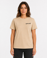 BEIGE BASIC T-SHIRT FRONT WOMAN