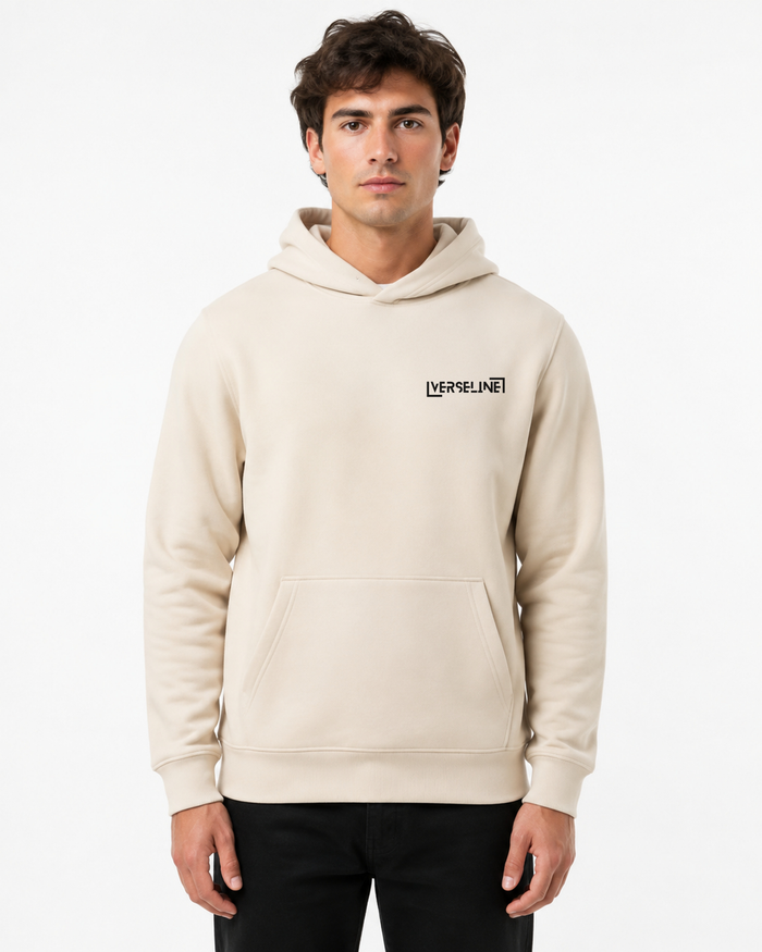 BEIGE HOODIE FRONT MAN