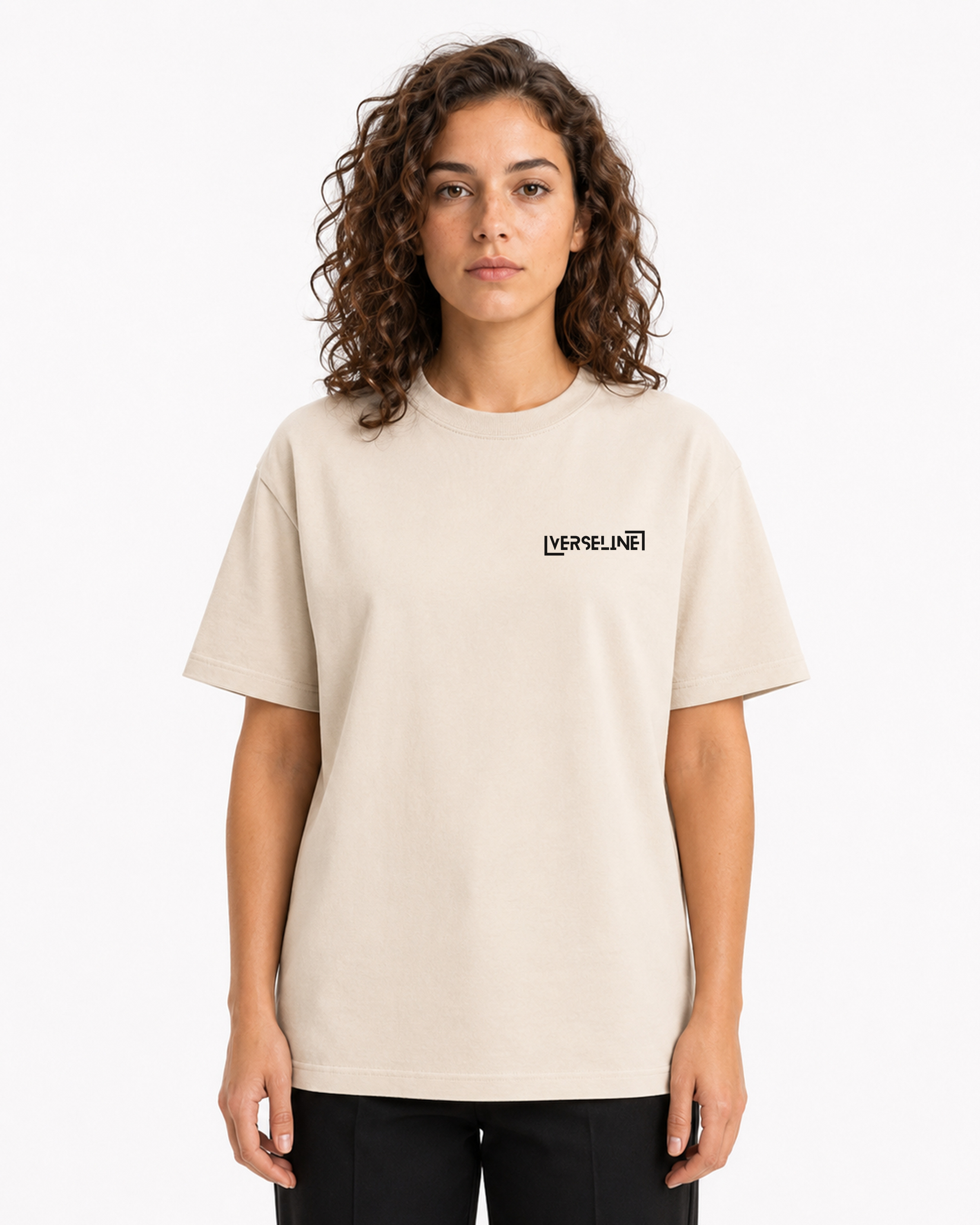 BEIGE T-SHIRT FRONT WOMAN