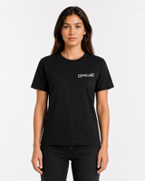 BLACK BASIC T-SHIRT FRONT WOMAN