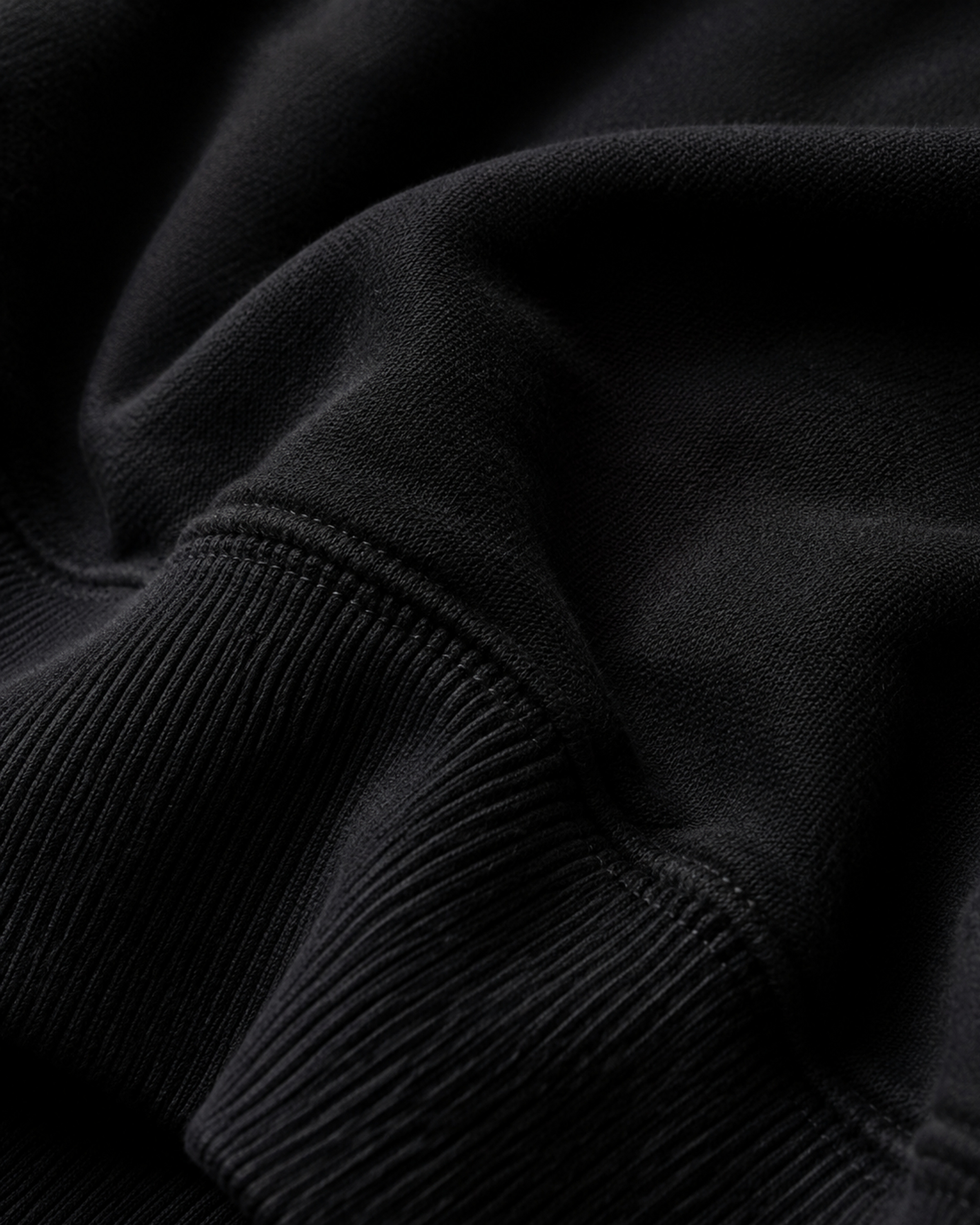 BLACK HOODIE FABRIC