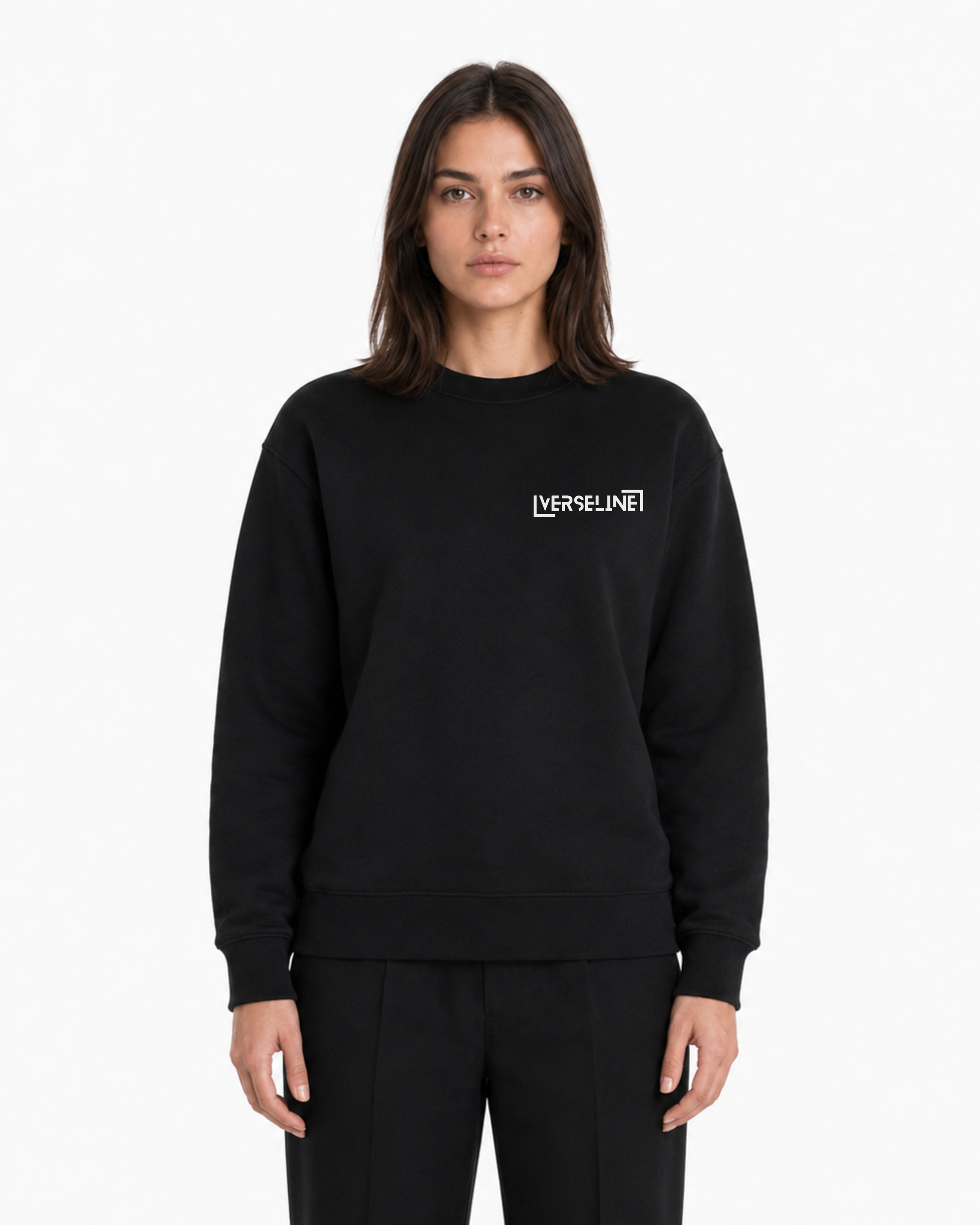 BLACK SWEATSHIRT FRONT WOMAN