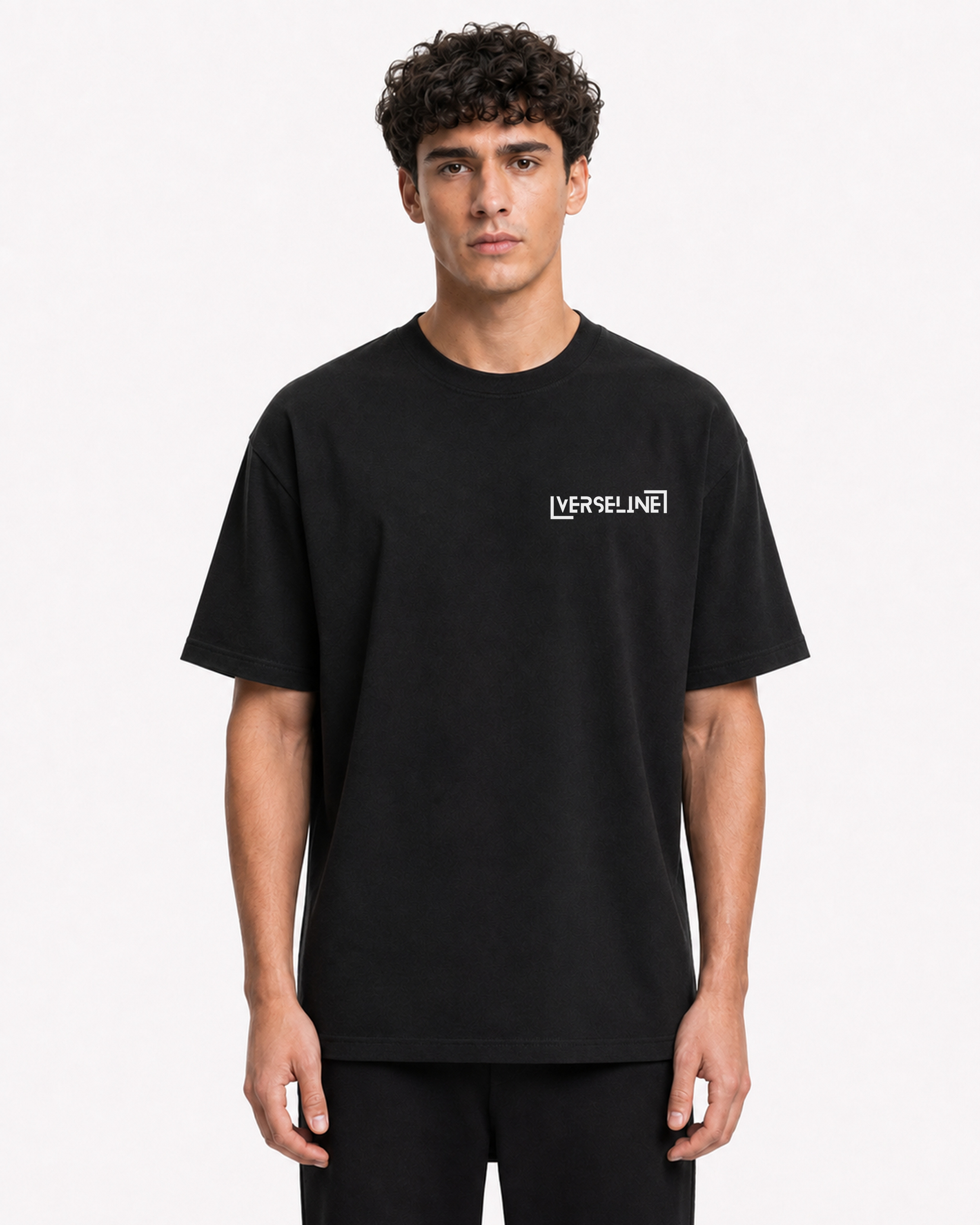 BLACK T-SHIRT FRONT MAN