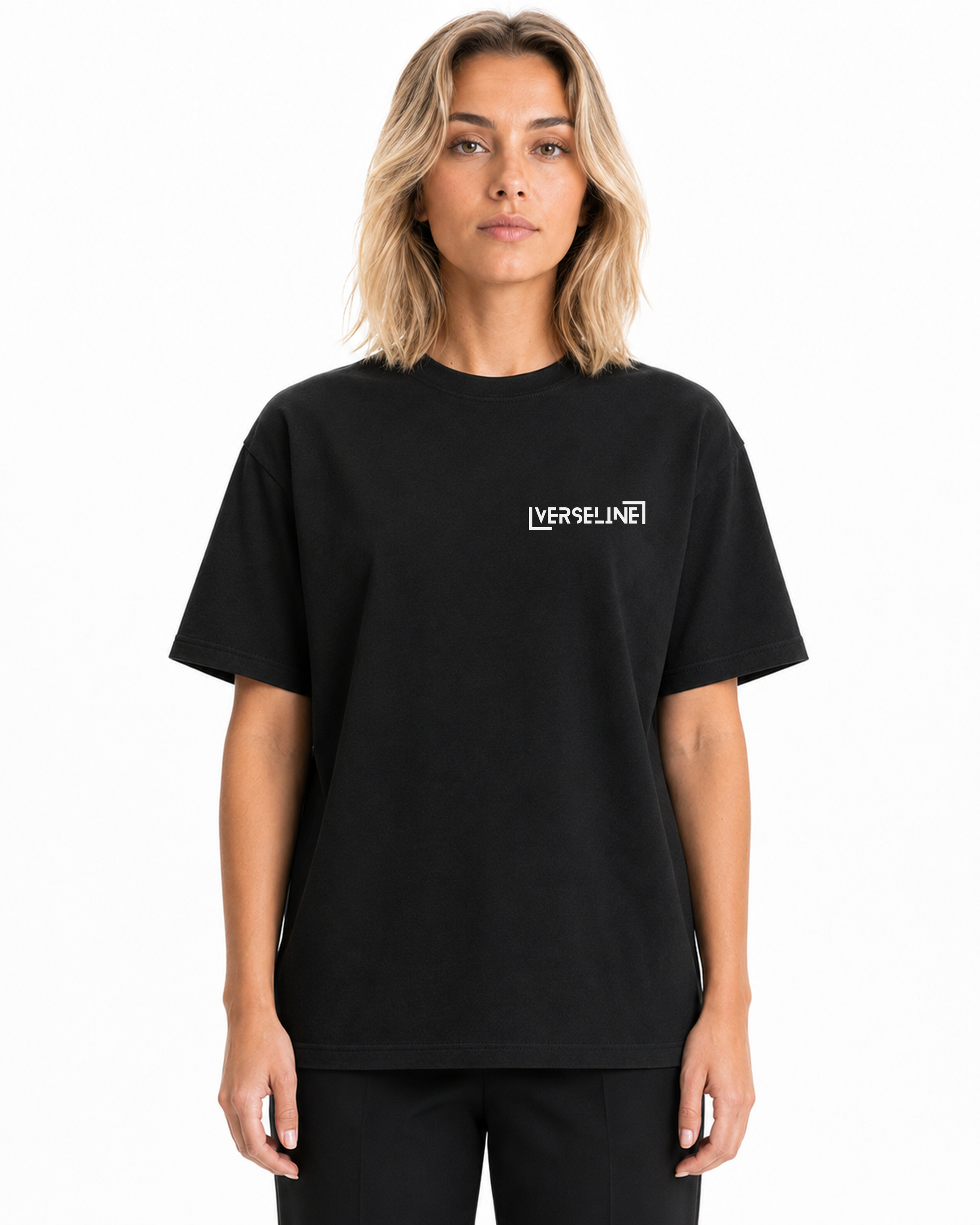 BLACK T-SHIRT FRONT WOMAN