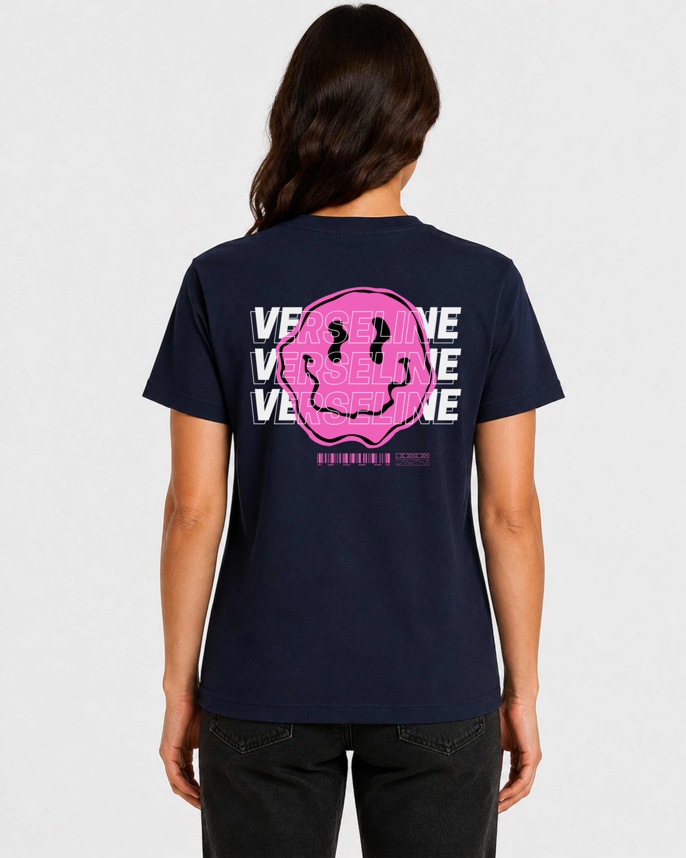 NAVY BASIC T-SHIRT BACK WOMAN