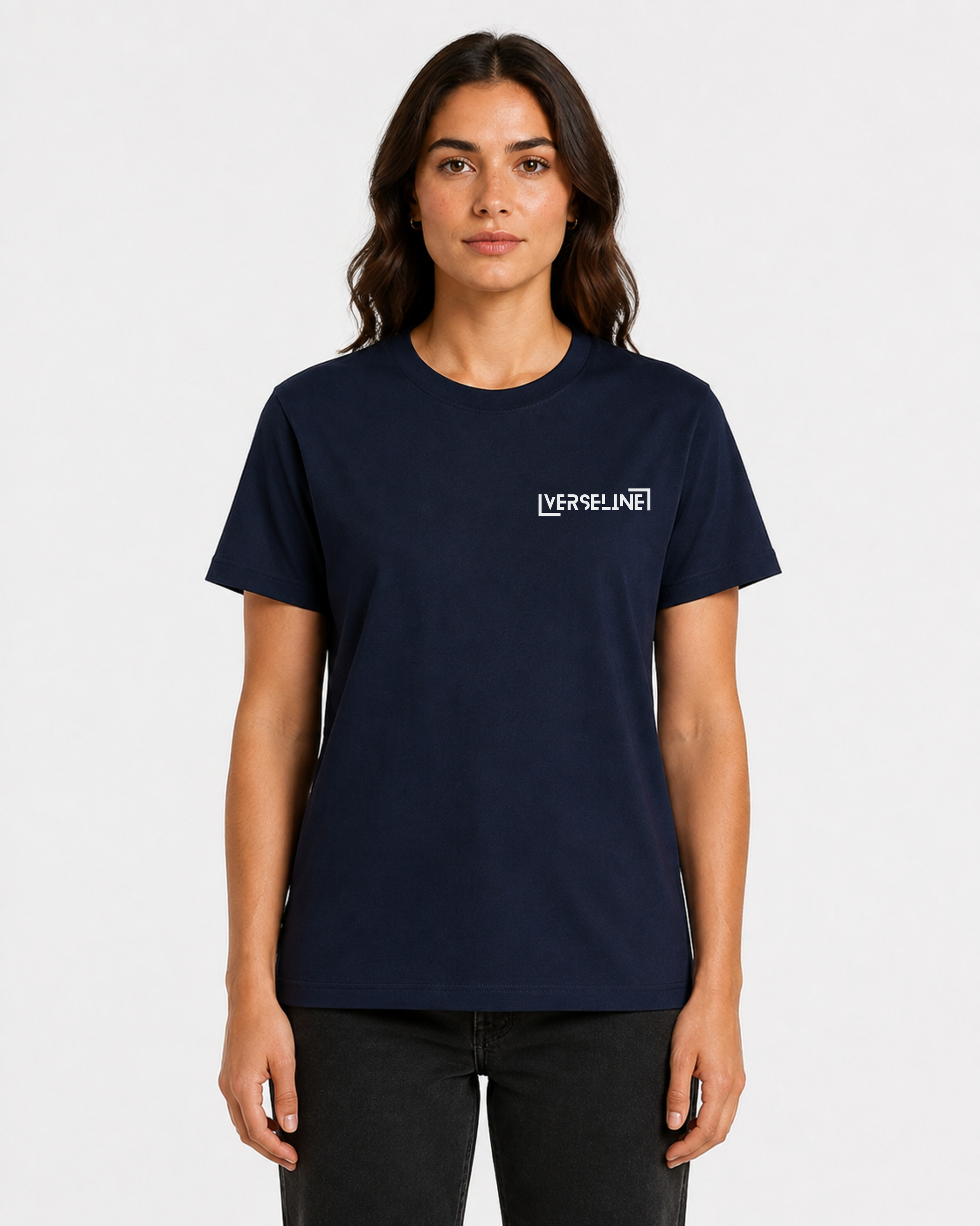 NAVY BASIC T-SHIRT FRONT WOMAN