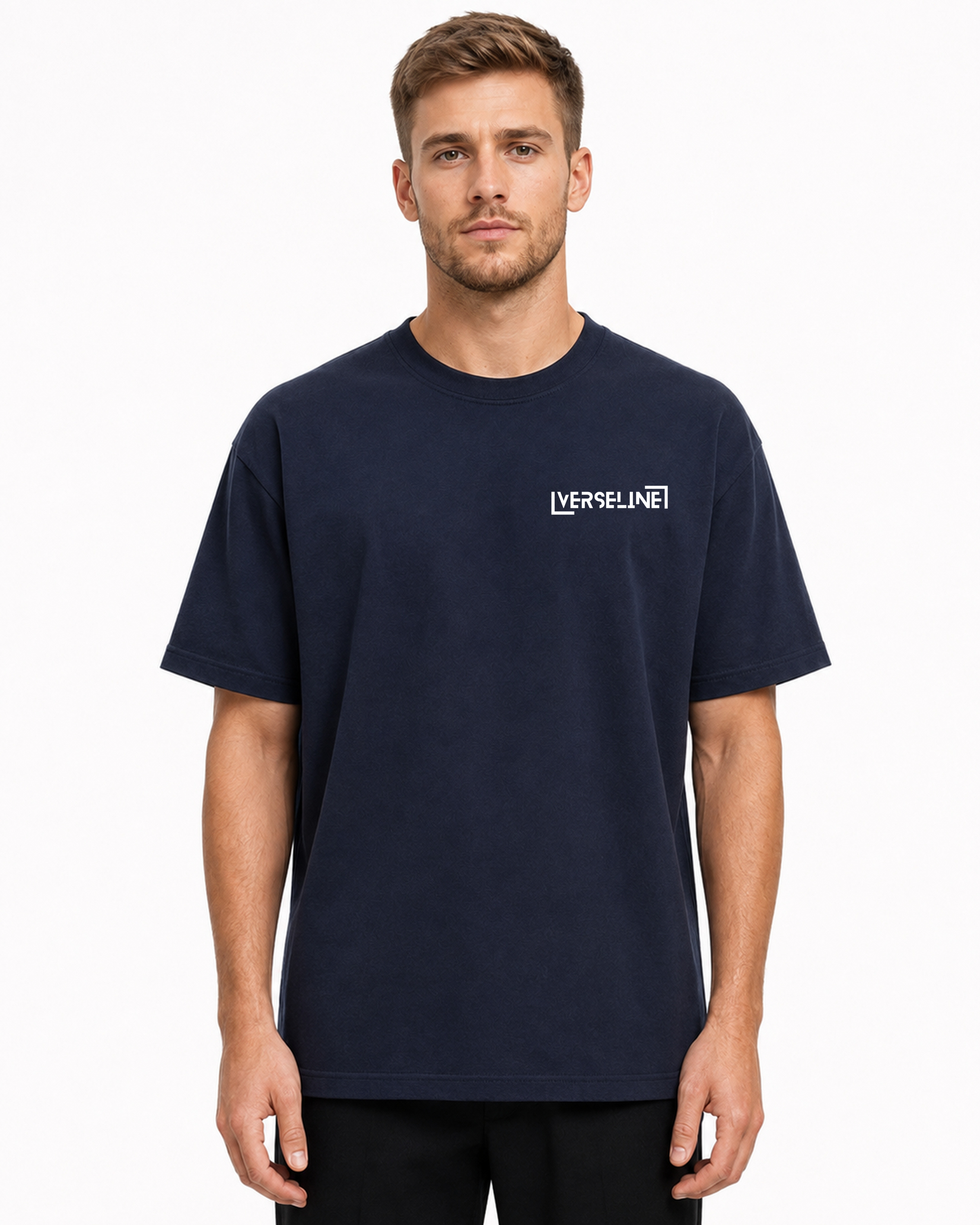 NAVY T-SHIRT FRONT MAN
