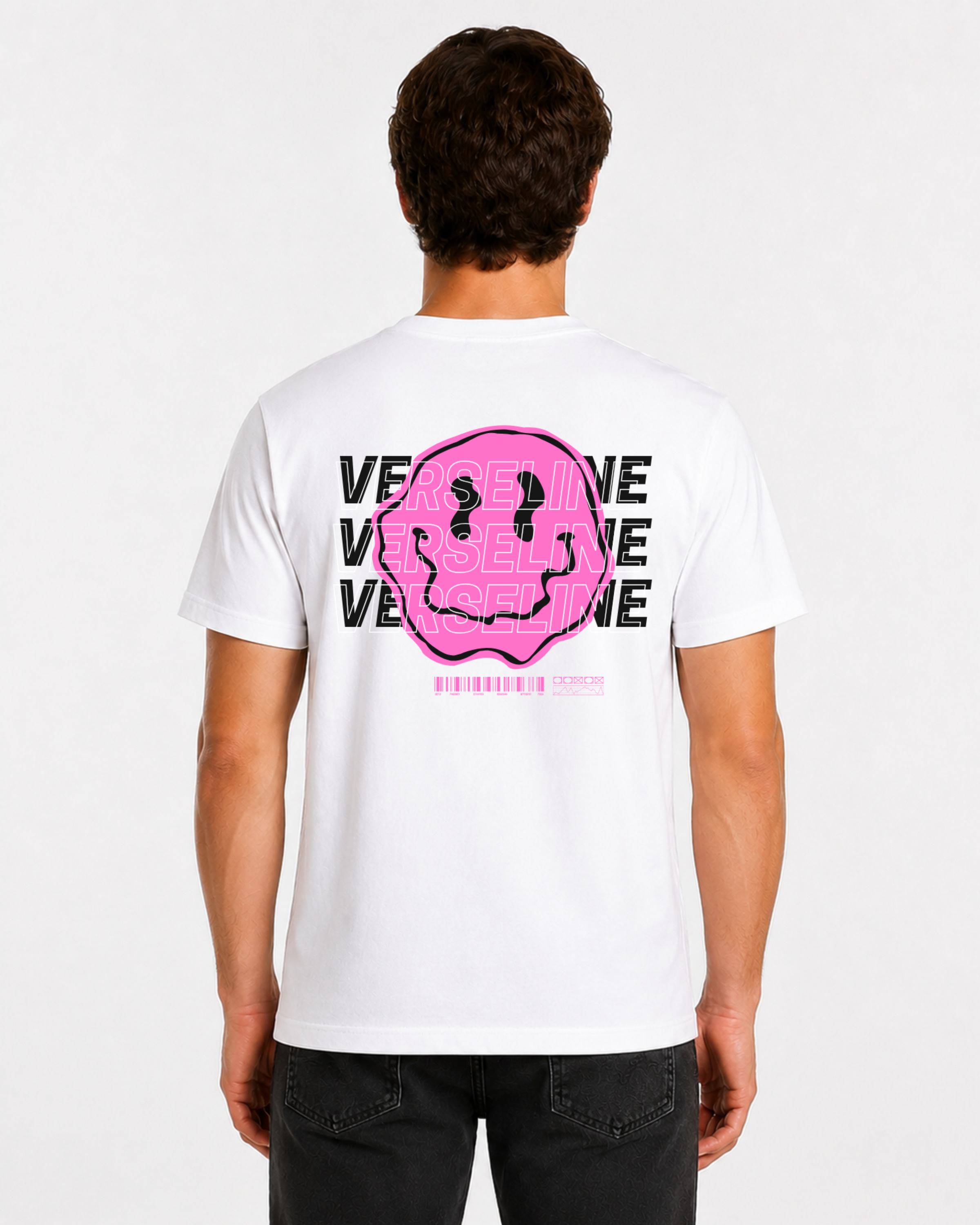 WHITE BASIC T-SHIRT BACK MAN
