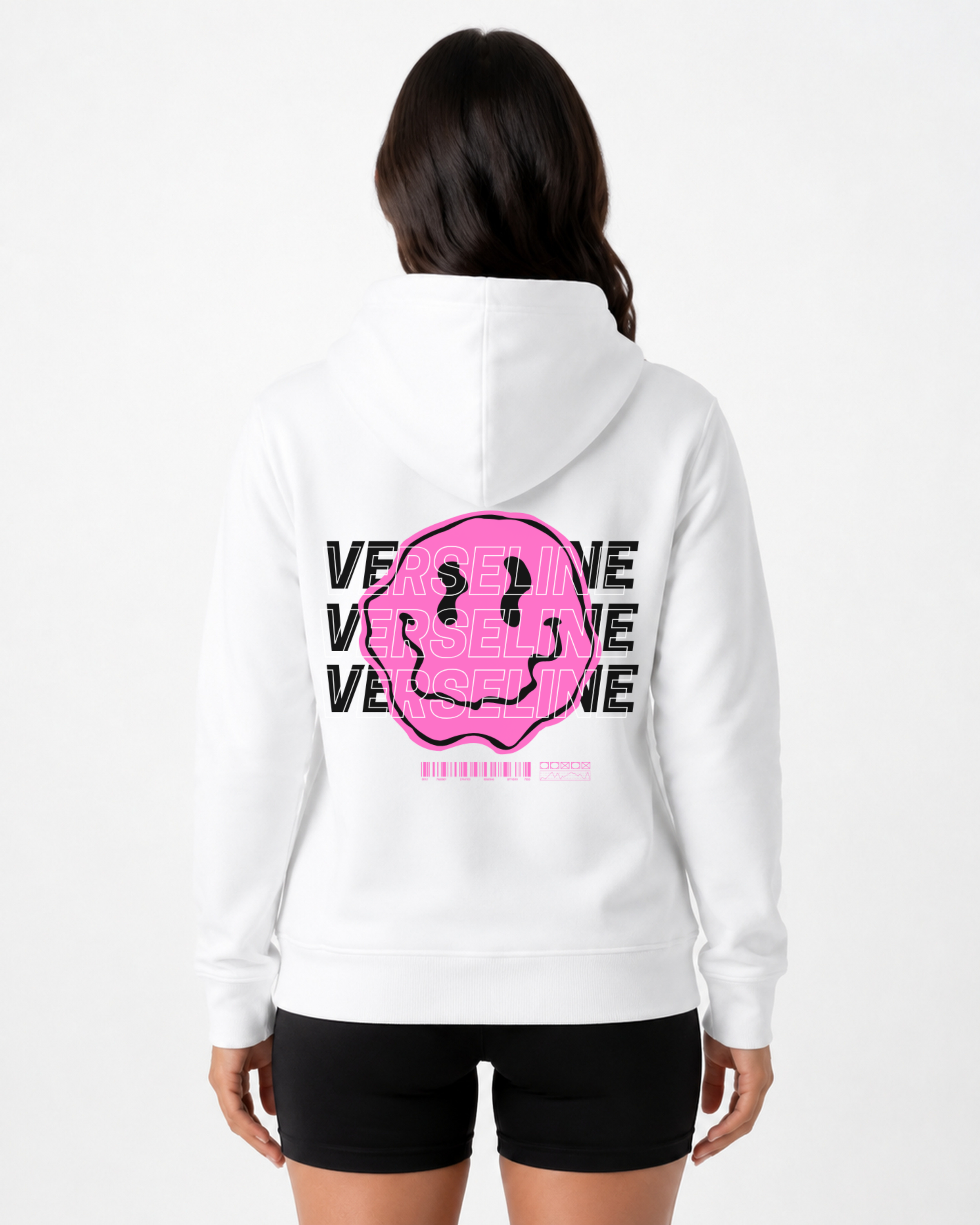 WHITE HOODIE BACK WOMAN